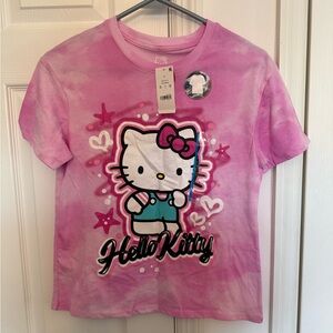 Hello Kitty Tie-Dye Pink Kids T-Shirt